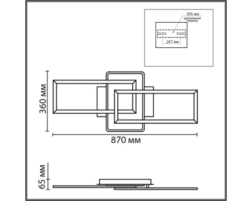 8021/90CL LEDIO LN24 черный/золотой/черный, металл/акрил Потолочный светильник с пультом ДУ LED 90W 220V 3000-6500К GOLDY