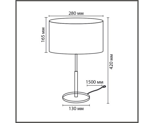8358/1T CLASSI медь/черный/белый, металл/текстиль Настольная лампа E27 60W 220V IRISA