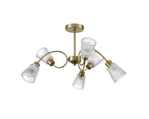 8154/6C COMFI LN25 медный/прозрачный, металл/стекло Потолочный светильник Е14 6*40W 220V IMANA