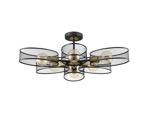 8153/6C COUNTY LN25 черный/медный, металл Потолочный светильник Е27 6*60W 220V VIVANA