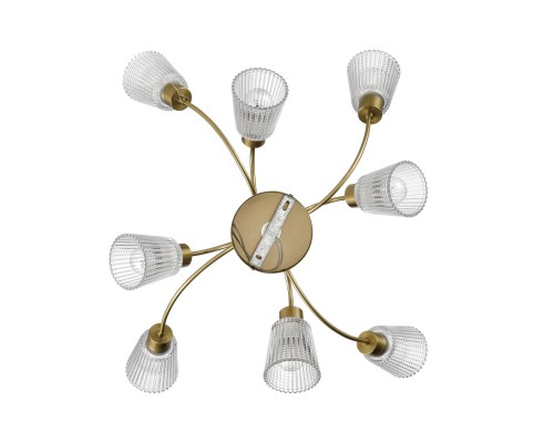 8154/8C COMFI LN25 медный/прозрачный, металл/стекло Потолочный светильник Е14 8*40W 220V IMANA