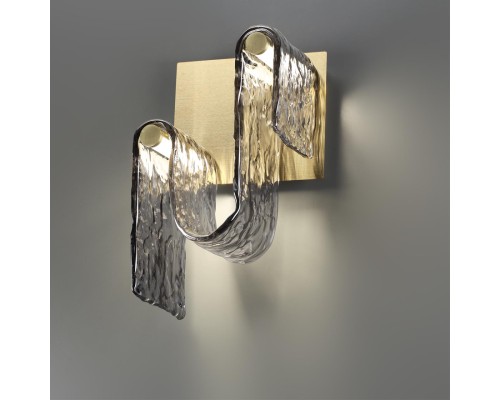 5106/11WL L-VISION  ODL26 золотой брашинг/дымчатый металл/стекло Настенный светильник LED x 11W 4000K FLOW