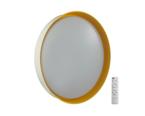 7711/EL COLOR SN 102 Светильник пластик/желтый LED 70Вт 3000-6000К D510 IP43 пульт ДУ TUNA YELLOW