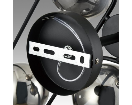 8060/6C COMFI LN24 черный/дымчатый металл/стекло Люстра потолочная E27 6*60W 220V CAMILIE