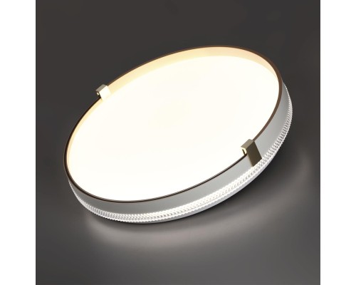 7646/ELN PALE SN 189 Светильник пластик/золотой LED 76Вт 3000/4000/6000К D490 IP43 CCT OLIDI WHITE