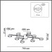 8186/8C COMFI LN25 черный, металл Люстра потолочная LED GX53 8*7W 220V DABRA