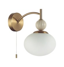 8272/1W NEOCLASSI латунь/бежевый/белый, металл/керамика/стекло Бра Е14 1*40W 220V GLORIYA