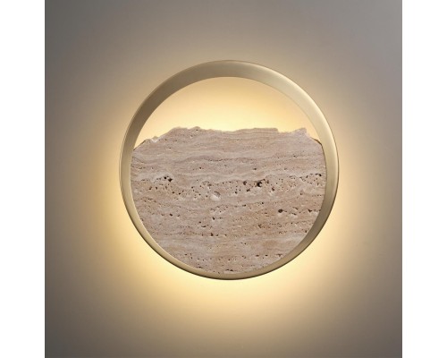 6625/9WL ECODESIGN ODL26 Настенный светильник  травертин/акрил/металл IP20 LED 9W 250Лм 3000K 220-240V VALLEY