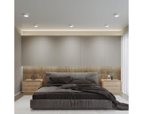 359596 OVER NT25 000 белый Светильник накладной светодиодный с переключ. цв. температуры IP20 LED 18W 220-240V 3000К\4000К\6000К ORBIS