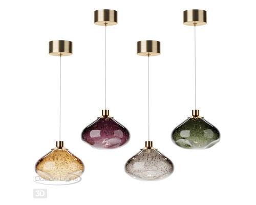 7042/4L L-VISION ODL25 413 Подвесной светильник янтарный/бронзов/металл/стекло IP20 LED 4W 3000K 220V MELA