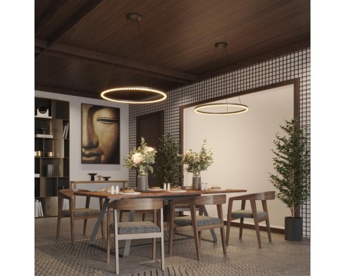 359711 LEDO NT25 000 черный Светильник подвесной диммир. со сменой цв.темпер. (пульт ДУ/прилож. Smart Life) IP20 LED 70W 220-240V 1800-4000К MONILE