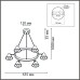 8233/6 COMFI LN25 209 черный/золото, металл Подвесной светильник GU10 LED 6*7W 220V LAMINA