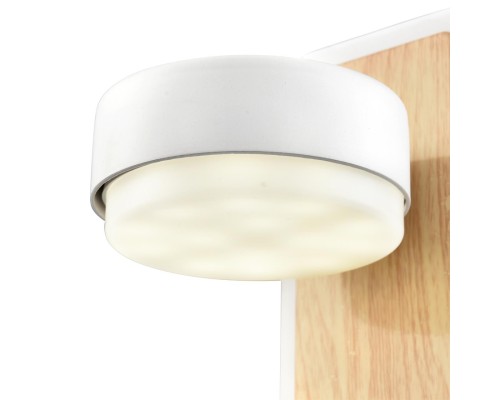 8263/1W COMFI LN26 металл, белый/дерево Бра GX53 LED 1*7W 220V LELAND