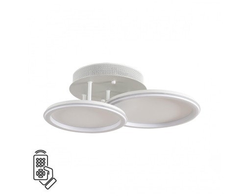 8380/45CL LEDIO LN белый, металл/акрил Умная люстра потолочная с ПДУ и голосовым управлением LED 45W 3000-6500К 220V ALIS SMART