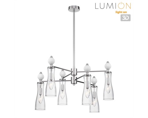 8268/6 NEOCLASSI хром/белый/прозрачный, металл/керамика/стекло Люстра Е14 6*40W 220V EMILY