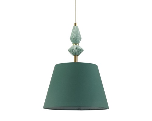 8275/1A CLASSI латунь/зеленый,  металл/керамика/ткань Подвес Е14 1*40W 220V VERMONT