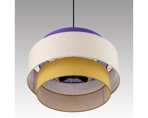 8281/4 MODERNI черный/фиолетовый/бежевый/желтый, металл/текстиль Светильник подвесной E14 4*40W 220V PALERMO