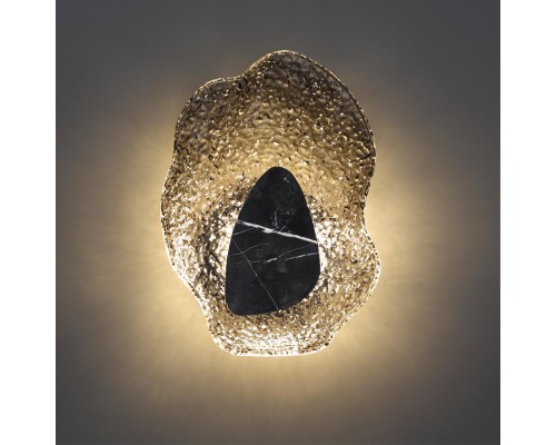 5461/12WL L-VISION ODL_EX26 черный/дымчатый/черный/металл/стекло/мрамор Настенный светильник LED x 12W 3000K CORALLA