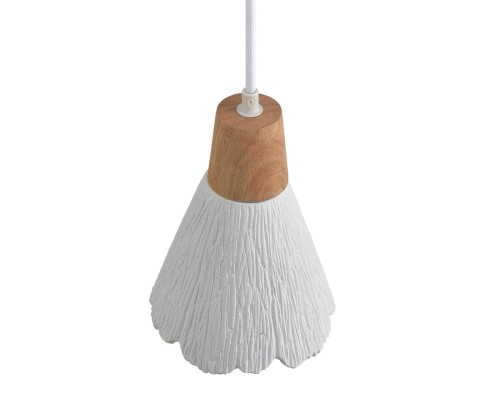 8352/1B SUSPENTIONI белый/бежевый, металл/дерево/цемент Подвес E27 60W 220V EOLIANA