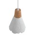 8352/1B SUSPENTIONI белый/бежевый, металл/дерево/цемент Подвес E27 60W 220V EOLIANA