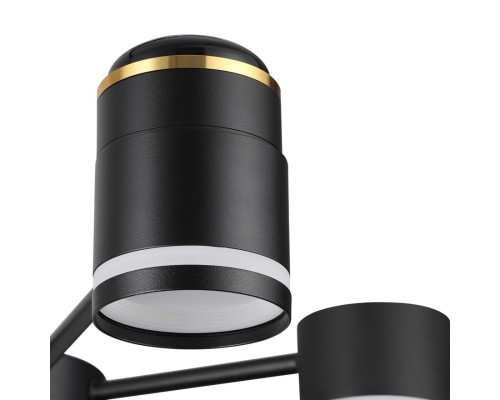 8234/6C COMFI LN25 000 черный, металл/акрил Люстра потолочная LED GX53 6*10W + LED-проектор 3*5W 2700К 220V VIRSAVA