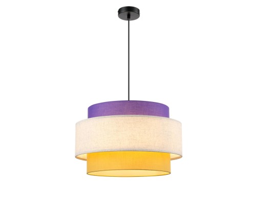 8281/4 MODERNI черный/фиолетовый/бежевый/желтый, металл/текстиль Светильник подвесной E14 4*40W 220V PALERMO
