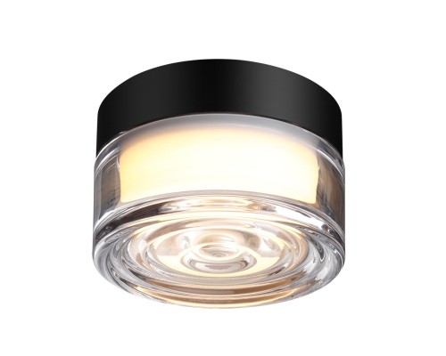 7156/6CL HIGHTECH ODL26 Настенно-потолочный светильник  черный/прозрачный/стекло/поликарбонат IP65 LED 6W 410Лм 2200/2700/3000K 120° 220-240V RONDA
