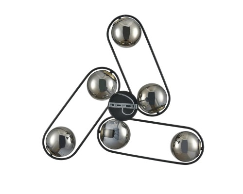 8060/6C COMFI LN24 черный/дымчатый металл/стекло Люстра потолочная E27 6*60W 220V CAMILIE