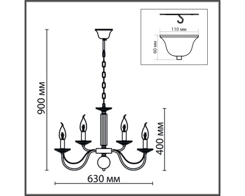 8033/10 CLASSI LN25 медь, металл/стекло Люстра подвесная Е14 10*40W 220V INCANTO