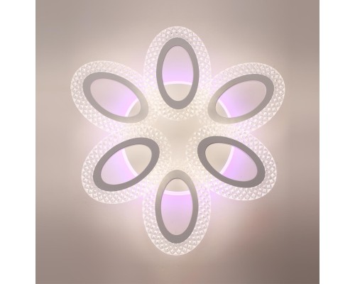 8018/60CL LEDIO LN25 белый/прозрачный металл/акрилл Потолочный светильник c подсв. осн. LED 60W 220V 3000-6000K CLARE