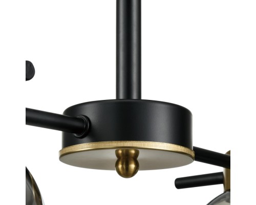 8059/4C COMFI LN24 черный, медь/дымчатый металл/стекло Люстра потолочная E27 4*60W 220V EMINA