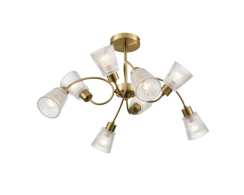 8154/8C COMFI LN25 медный/прозрачный, металл/стекло Потолочный светильник Е14 8*40W 220V IMANA