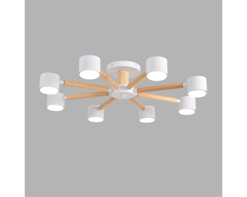 8306/8C COMFI белый, дерево/металл Светильник потолочный GX53 LED 8*7W 220V VUDI