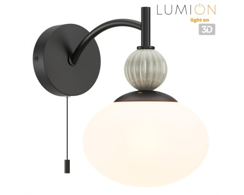 8273/1W NEOCLASSI черный/серый/белый, металл/керамика/стекло Бра Е14 1*40W 220V GLORIYA