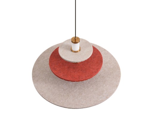 8296/14AL LEDIO черный/бежевый/бурый, металл/фетр/акрил Подвес LED 14W 3000K 220V FELTA