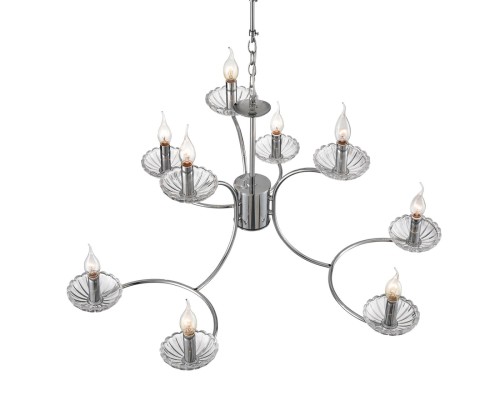 8155/9 CLASSI LN25 хром, металл/стекло Люстра подвесная Е14 9*40W 220V LOLINA