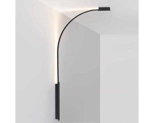 7155/100A HIGHTECH ODL26 Угловой элемент для инсталяции  черный/cиликон/металл IP20 LED 16W 550Лм 3000K 120° 24V FINO