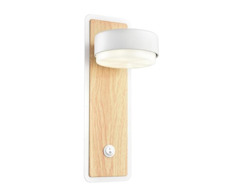 8263/1W COMFI LN26 металл, белый/дерево Бра GX53 LED 1*7W 220V LELAND