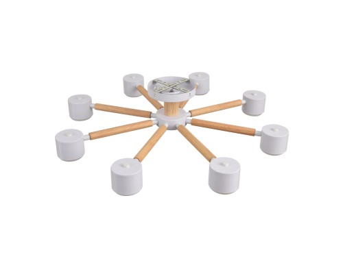 8306/8C COMFI белый, дерево/металл Светильник потолочный GX53 LED 8*7W 220V VUDI