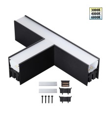 359611 OVER NT25 000 черный Светильник соединитель «Т» с переключ. цв. температуры IP20 LED 12W 220-240V 3000К\4000К\6000К FATTO