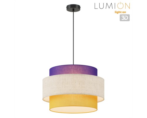 8281/4 MODERNI черный/фиолетовый/бежевый/желтый, металл/текстиль Светильник подвесной E14 4*40W 220V PALERMO