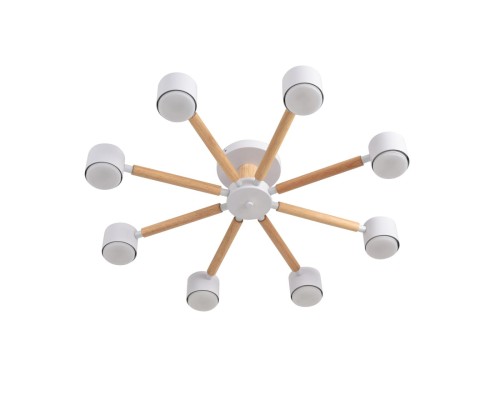 8306/8C COMFI белый, дерево/металл Светильник потолочный GX53 LED 8*7W 220V VUDI