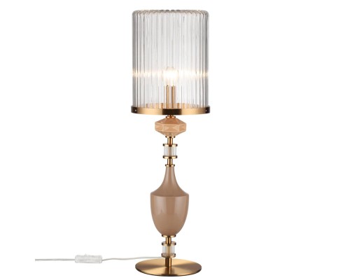 5414/1TA MODERN ODL_EX26 античная бронза/терракот/бежевый/металл/керамика Настольная лампа E14 1*40W TERRA