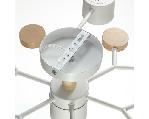 8195/7C COMFI LN25 белый, металл/дерево/пластик Потолочный светильник LED GX53 7*9W 220V RONDO