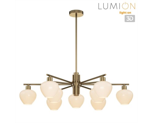 8278/9 MODERNI латунь/белый, металл/стекло Люстра Е14 9*40W 220V CARMELA