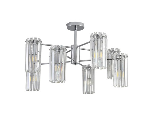 8348/8C CLASSI хром/прозрачный, металл/хрусталь Люстра подвесная E14 8*40W 220V FAVLA