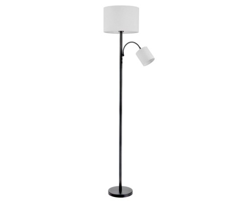 8042/2FY MODERNI LN25 365 черный/белый, металл/текстиль Торшер Е27 1*60W + Е14 1*40W 220V KAYA