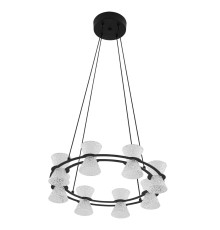 8341/28L LEDIO LN черный/прозрачный металл/акрил Люстра подвесная LED 28W 3000K 220V VINORA