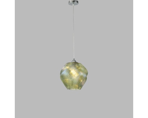 8289/1A MODERNI хром/зеленый, металл/стекло Подвес E27 1*60W 220V TIDE