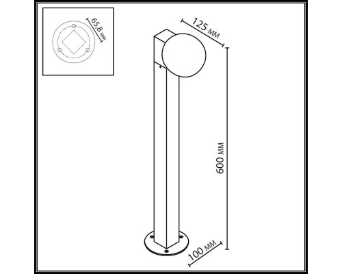 7124/1G NATURE ODL25 Ландшафтный светильник белый/стекло/металл IP65 1*G9 LED*5W 220-240V VIVA